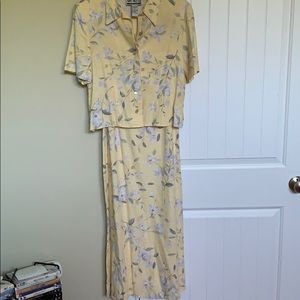 Vtg Sheri Martin Floral Dress and Jacket